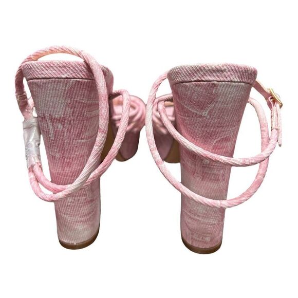 SHEIN Pink Platform Block Heel Sandals Ankle Strap Y2K Barbiecore Party Size 11 - Picture 8 of 10